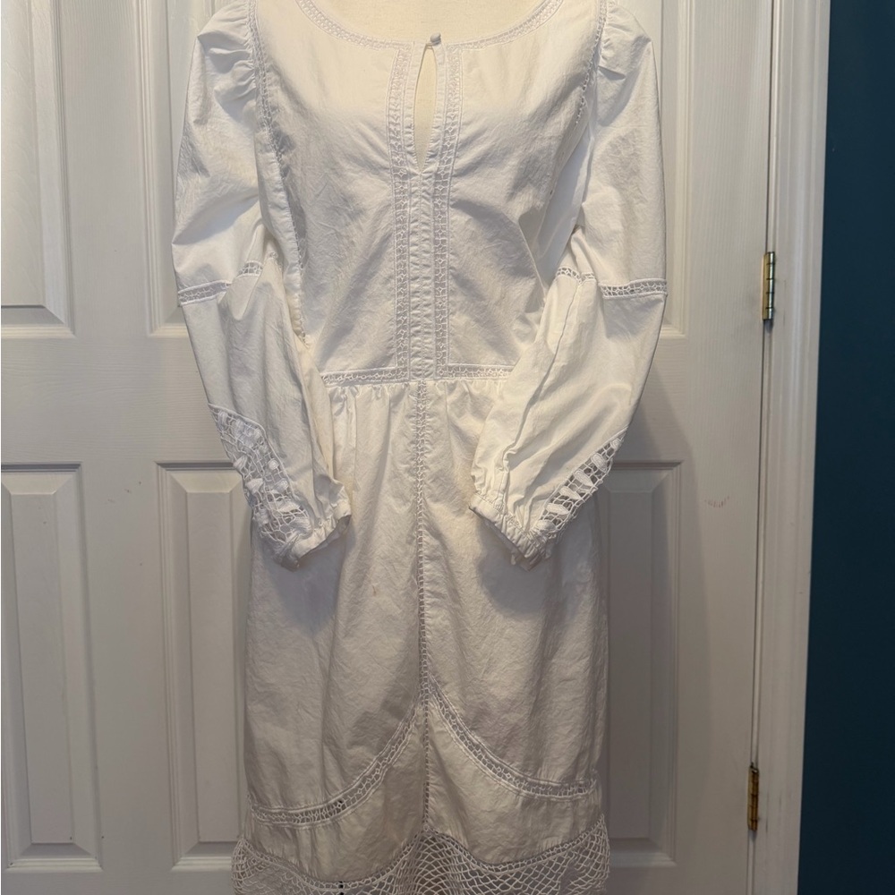 Vineyard Vines White Long Sleeve Dress